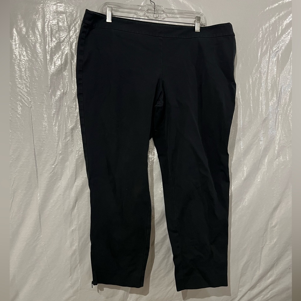 Eileen Fisher Black Cropped Cotton Pants Size XL